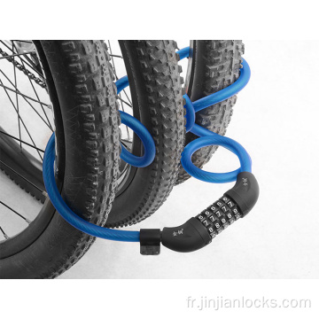 PVC Steel Spiral Matte Cable Combination Béloche de verrouillage